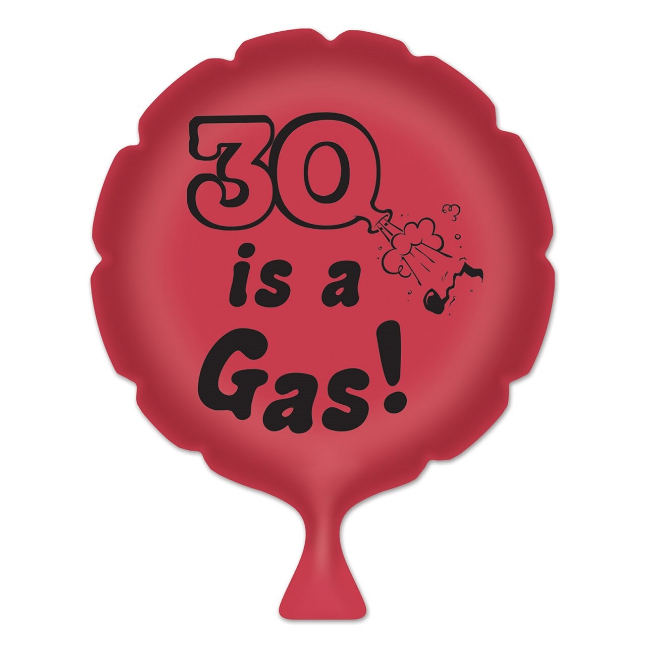 Beistle Pack of 6 Red "30 is a Gas!" Whoopee Cushion Birthday Party Favors 8"